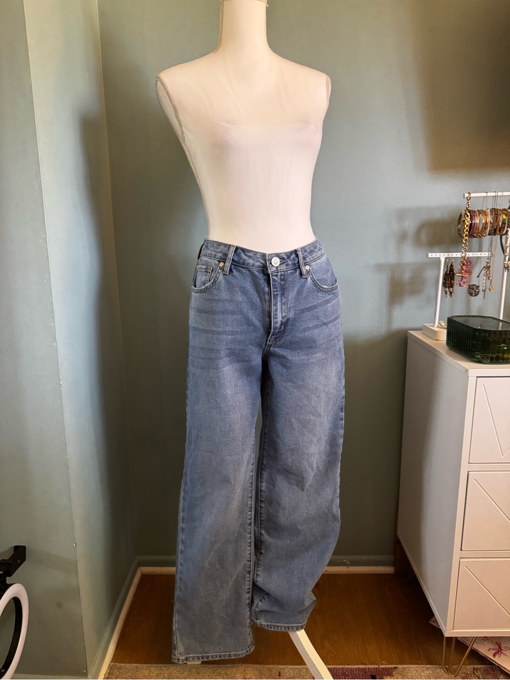 Seven7 NWOT Light Blue Wide-Leg Jeans denim 6 - Picture 2 of 6